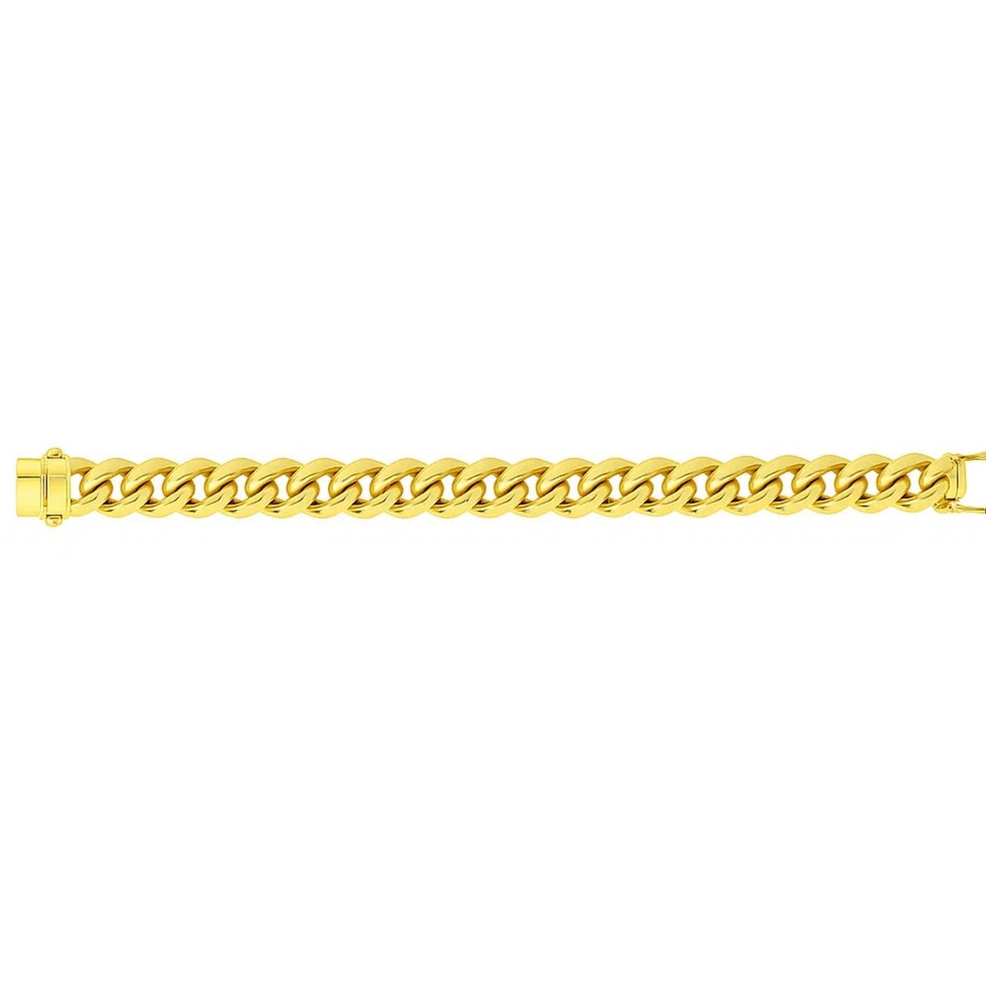 14k Yellow Gold Polished Miami Cuban Chain Necklace